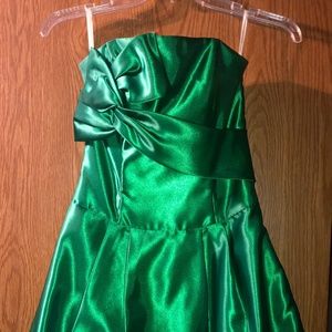 Short, strapless Jessica McClintock Dress